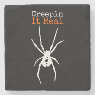 Lustiges Halloween-Kostüm - Creepin It Real Spinne Steinuntersetzer