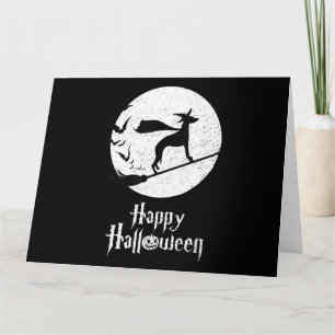 Lustiges Halloween-Kostüm Hexe WHIPPET Hundeliebha Karte