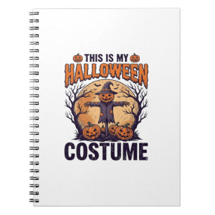 Lustiges Halloween-Kostüm Kürbis Hexe Shirt Design Notizblock