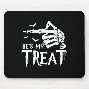Lustiges Halloween-Kostüm Paar Skelett passend S Mousepad
