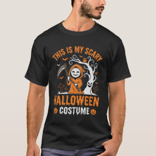 Lustiges Halloween-Kostüm Sensenmann Friedhof Desi T-Shirt