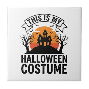 Lustiges Halloween-Kostüm Spukhaus Vintage-Shirt Fliese