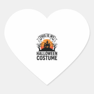 Lustiges Halloween-Kostüm Spukhaus Vintage-Shirt Herz-Aufkleber