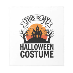 Lustiges Halloween-Kostüm Spukhaus Vintage-Shirt Notizblock