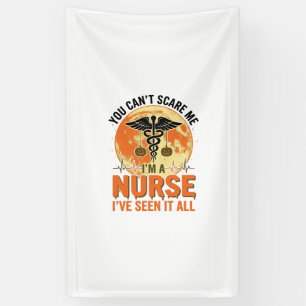 Lustiges Halloween-Krankenschwester-Vintage-Medizi Banner