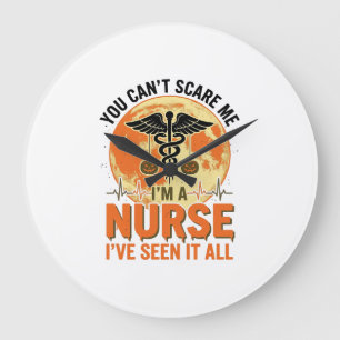 Lustiges Halloween-Krankenschwester Vintage-Medizi Große Wanduhr