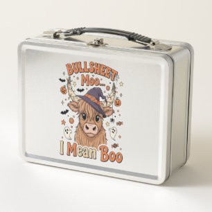 Lustiges Halloween-Kuh-Bullsheet, ich meine Metall Brotdose