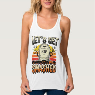 Lustiges Halloween Lasst Uns Zerstört werden Fried Tank Top