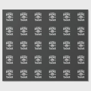 Lustiges Halloween Lehrer Besen kaputt Design Geschenkpapier