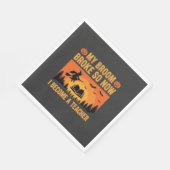 Lustiges Halloween-Lehrer-Besengin-Design (2) Serviette (Ecke)