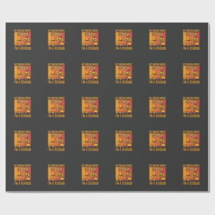 Lustiges Halloween Lehrer Mein Besen Brach Hexen D Geschenkpapier