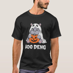 Lustiges Halloween Moo Deng Baby Nilpferd Boo Deng T-Shirt