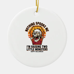 Lustiges Halloween-Mutter-Shirt für Eltern von zwe Keramik Ornament