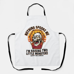 Lustiges Halloween-Mutter-Shirt für Eltern von zwe Schürze