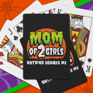 Lustiges Halloween Nichts schreckt mich Mutter von Spielkarten