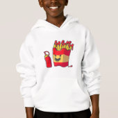 lustiges Halloween-Pommes-Monster Hoodie (Vorderseite)