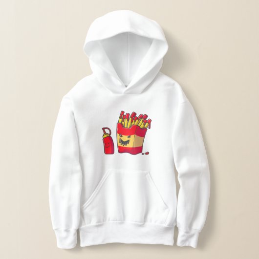 lustiges Halloween-Pommes-Monster Hoodie (Ablage )