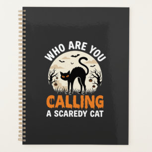 Lustiges Halloween-Schwarze-Katze-Angstkatze-Vekto Planer