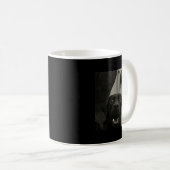 Lustiges Halloween-Selfie schwarzer Labradore mit  Kaffeetasse (VorderseiteRechts)