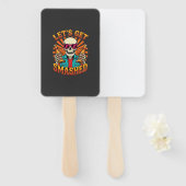 Lustiges Halloween-Skelett-Bier-Zerbrochen-Design_ Fächer (Vorne und Hinten)