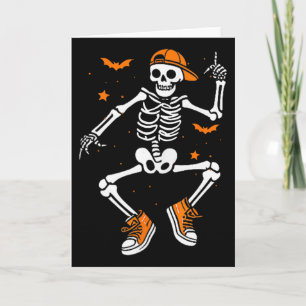 Lustiges Halloween-Skelett-Trump-Halloween-Kostüm Karte