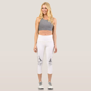 Lustiges Halloween-Skelett-Yoga-Ruhe Capri Leggings