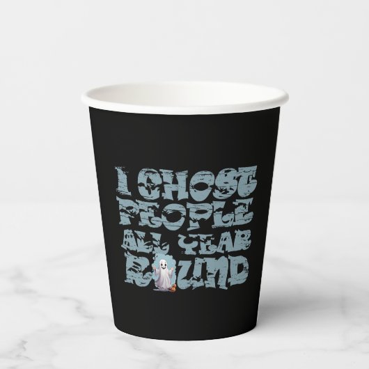 lustiges halloween Sprichwort Pappbecher (Rückseite)