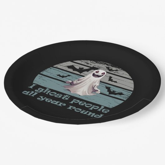 lustiges halloween Sprichwort Pappteller (Schrägansicht)