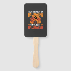 Lustiges Halloween Spukhaus Geist Mond Design Fächer