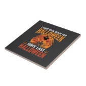 Lustiges Halloween Spukhaus Geist Mond Design Fliese (Seite)