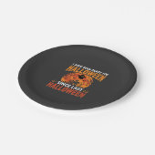 Lustiges Halloween Spukhaus Geist Mond Design Pappteller (Schrägansicht)