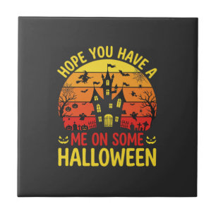 Lustiges Halloween Spukhaus Mich Auf Einem Design Fliese