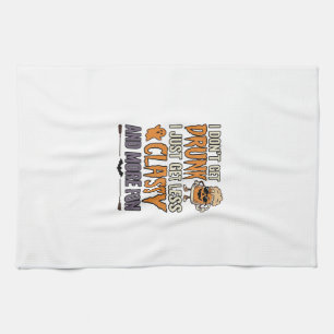 Lustiges Halloween-Trinken Weniger Klasse T-Shirt- Geschirrtuch