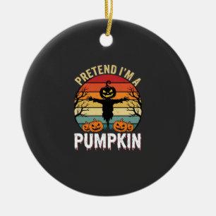 Lustiges Halloween-Tüdelü, ich bin ein Kürbis Retr Keramik Ornament