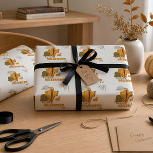 Lustiges Halloween-Verpackungspapier mit Skelett Geschenkpapier