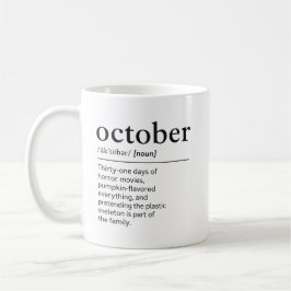 Lustiges Halloween-Wörterbuch-Geschenk Oktober Kaffeetasse