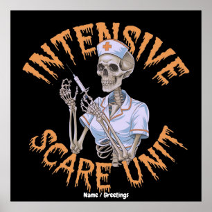 Lustiges Halloween-Zitat für Krankenschwestern Int Poster