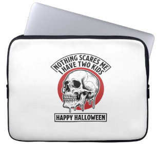 Lustiges Halloween Zwei Kinder Totenkopf T-Shirt D Laptopschutzhülle