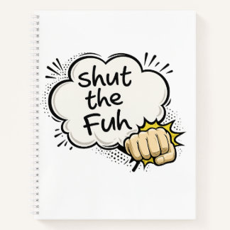 Lustiges "Halt die Klappe" Comic-Style-Notizbuch Notizblock