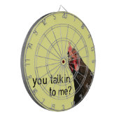 Lustiges Haltungs-Huhn Dartscheibe (Vorderseite Links)