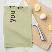 Lustiges Haltungs-Huhn Geschirrtuch (Viertel Falte)