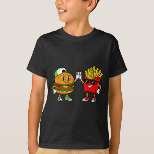 Lustiges Hamburger Pommes Frites Combo Snacks Fast T-Shirt