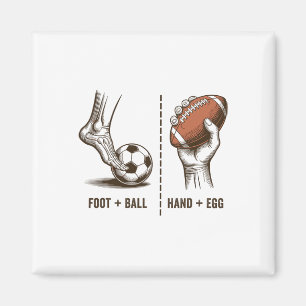 Lustiges Handegg Vs Footll Meme Fußball Logik Spor Magnet