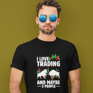Lustiges Handelszitat Bulle & Kerzenchart Daytradi T-Shirt