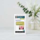 lustiges Handy-Foto-Visitenkarte Visitenkarte (Stehend Vorderseite)