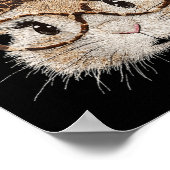 Lustiges Hasengesicht Damen Halstuch Leopardin Kan Poster (Ecke)