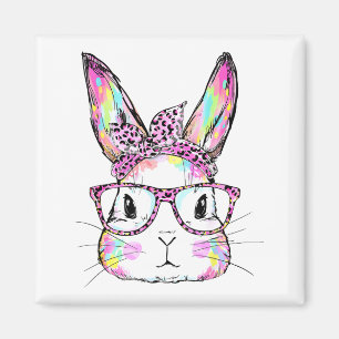 Lustiges Hasengesicht Gles Kaninchen Kokette Schle Magnet