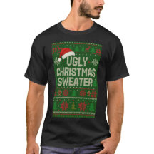 Lustiges hässliches Weihnachtssweater-T-Shirt | Sa