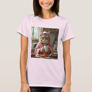Lustiges Hausfrau Katzen Meme Gen Z Brainrot T-Shi T-Shirt