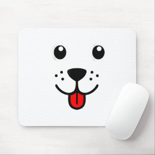 Lustiges Haustier Hund Welpe Glückliches Emoticon  Mousepad